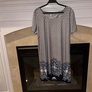 Estelle Geo Ocean Dress 1X